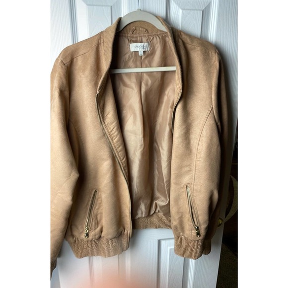 Charlotte Russe Bomber Jacket Casual Suede - Picture 3 of 4